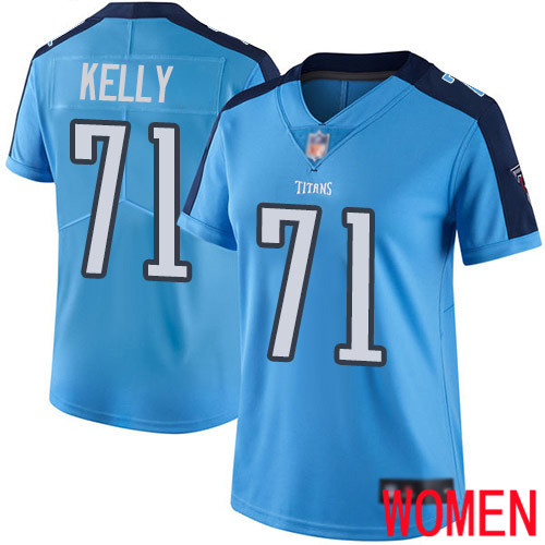 Tennessee Titans Limited Light Blue Women Dennis Kelly Jersey NFL Football #71 Rush Vapor Untouchable->women nfl jersey->Women Jersey